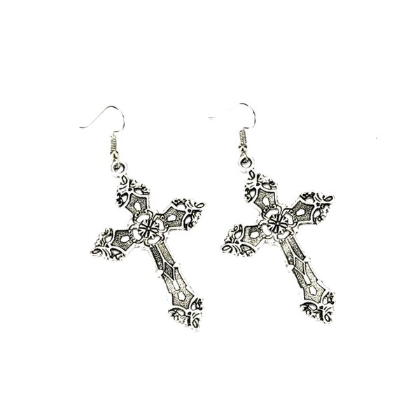 Gothic Cross Earrings - Picture 6 of 6